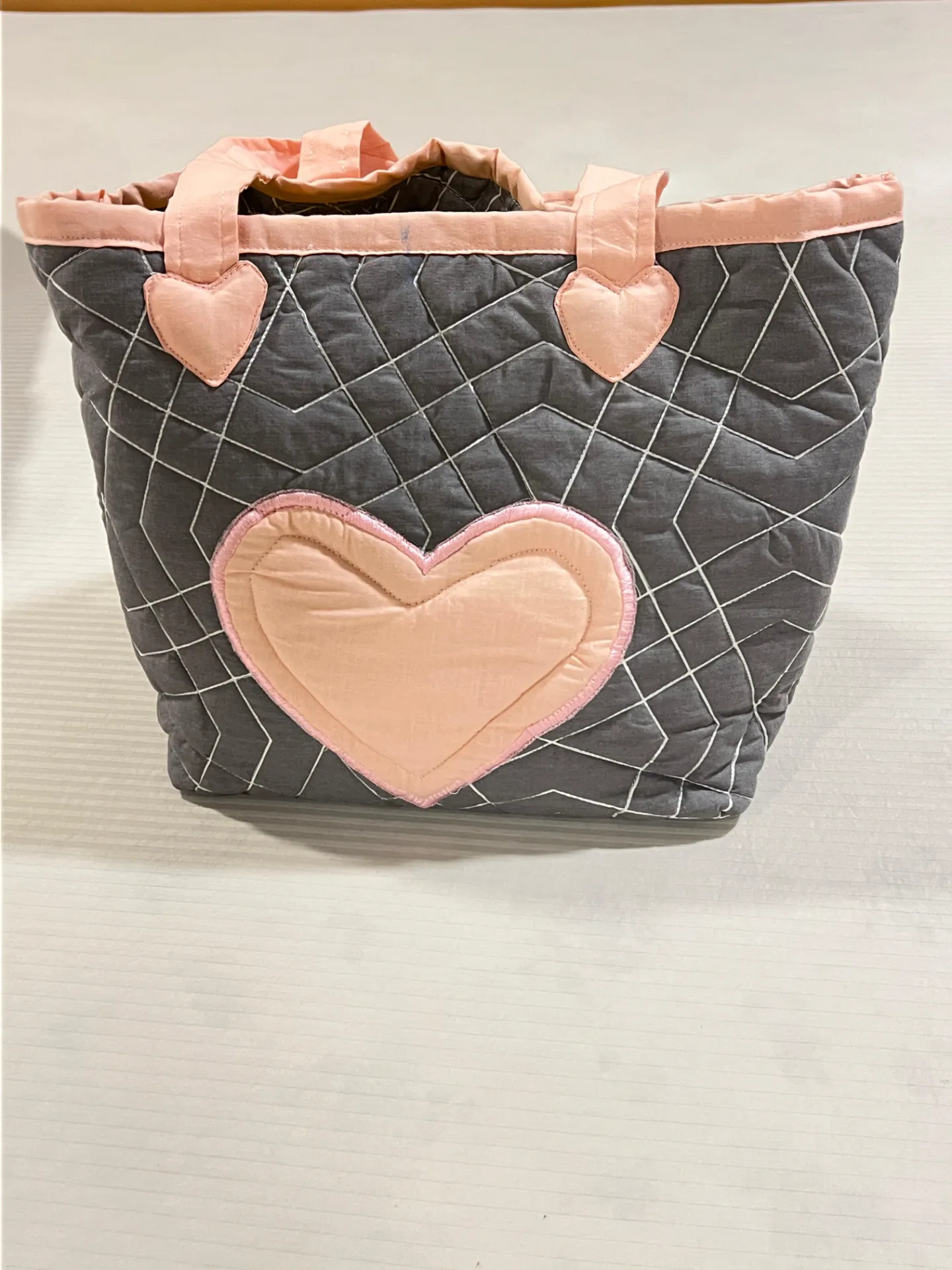 Sweet Hearts – Quilted Cotton Diaper & Essentials Tote